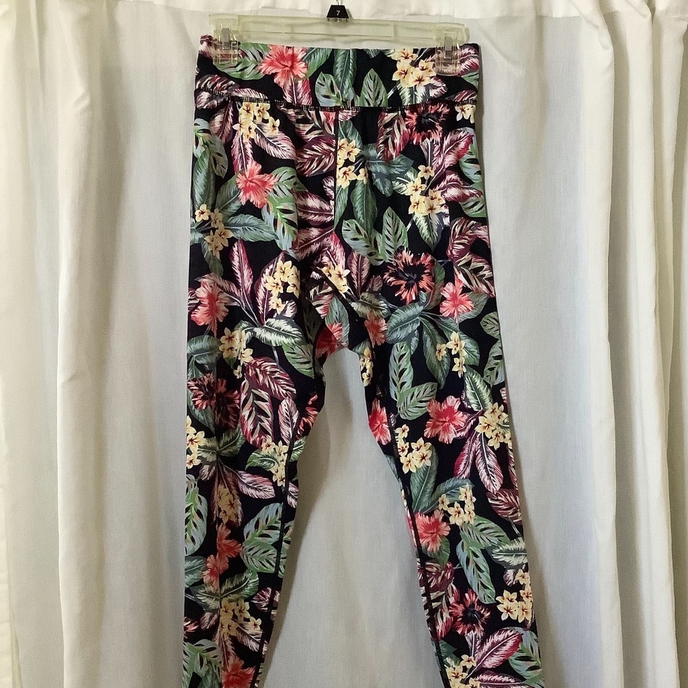 MINKPINK floral tropical leggings - size L but like a M